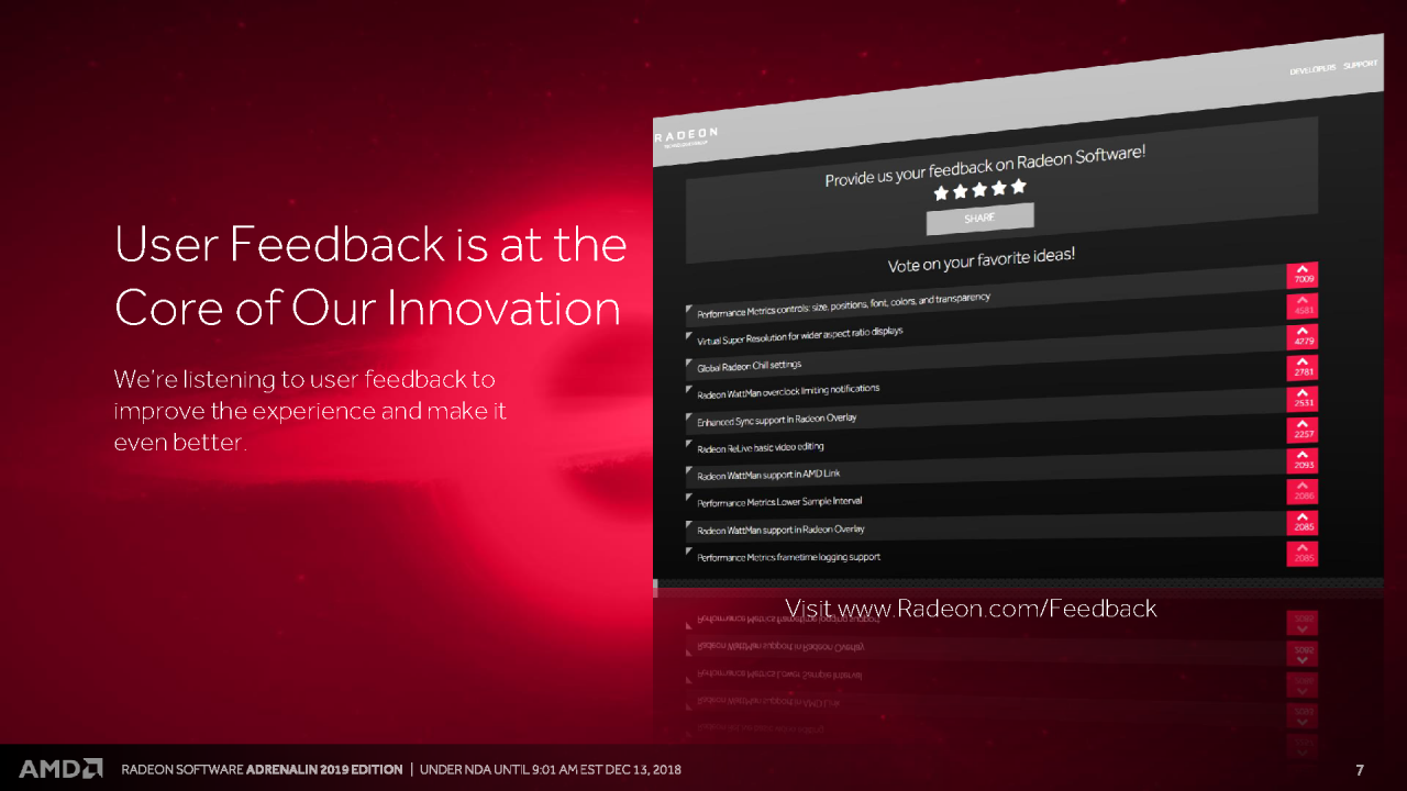 [13/12/2018] Radeon Software Adrenalin Edition 2019 Press entation 7