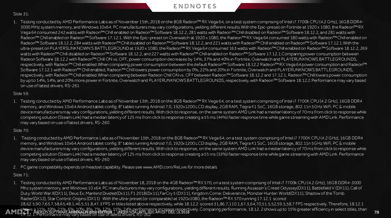 [13/12/2018] Radeon Software Adrenalin Edition 2019 Press entation 78
