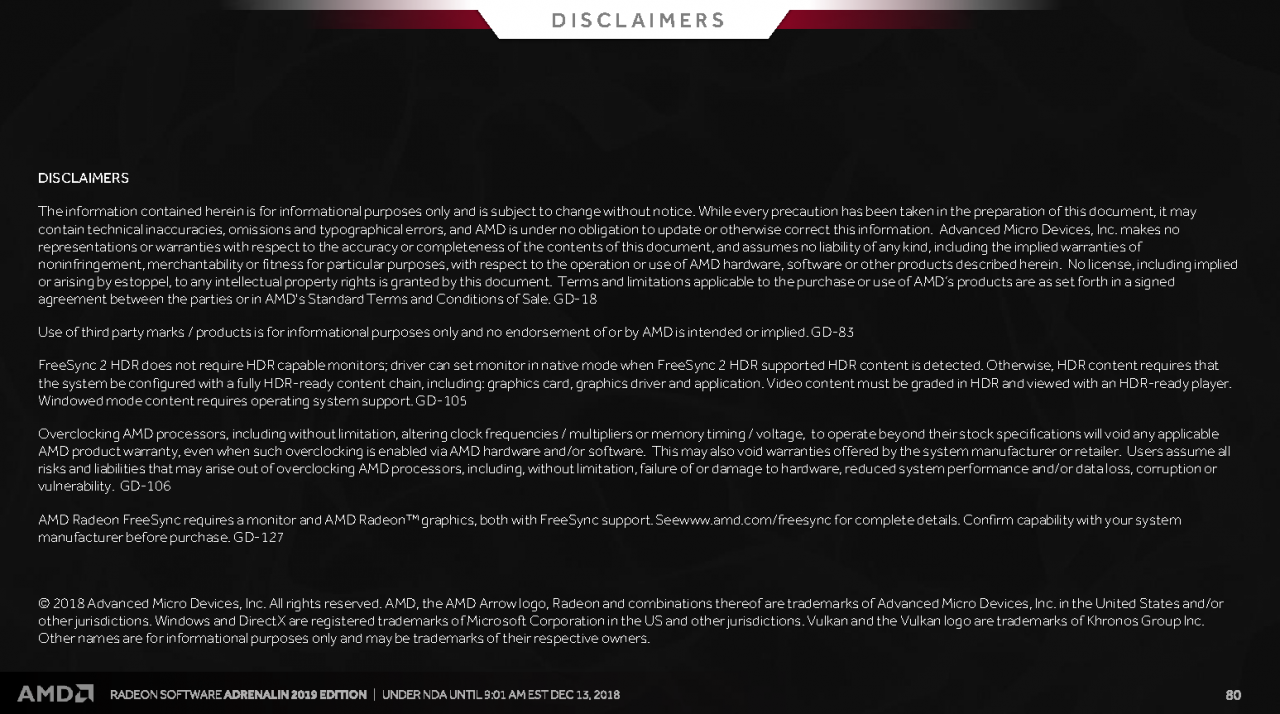 [13/12/2018] Radeon Software Adrenalin Edition 2019 Press entation 80