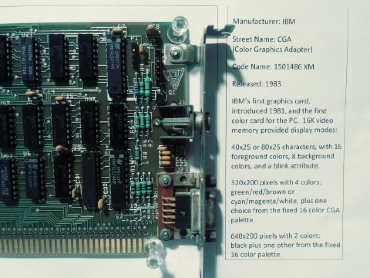 [09/01/2019] 402 GPUs an der Wand: IBM Color Graphics Adapter