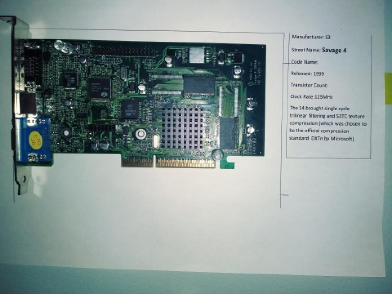 [09/01/2019] 402 GPUs an der Wand: S3 Savage 4