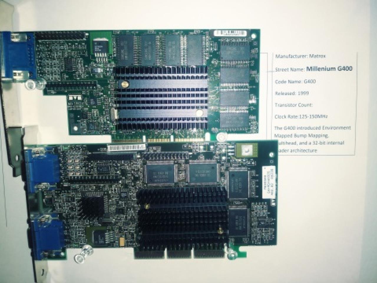 [09/01/2019] 402 GPUs an der Wand: Matrox Millennium G400