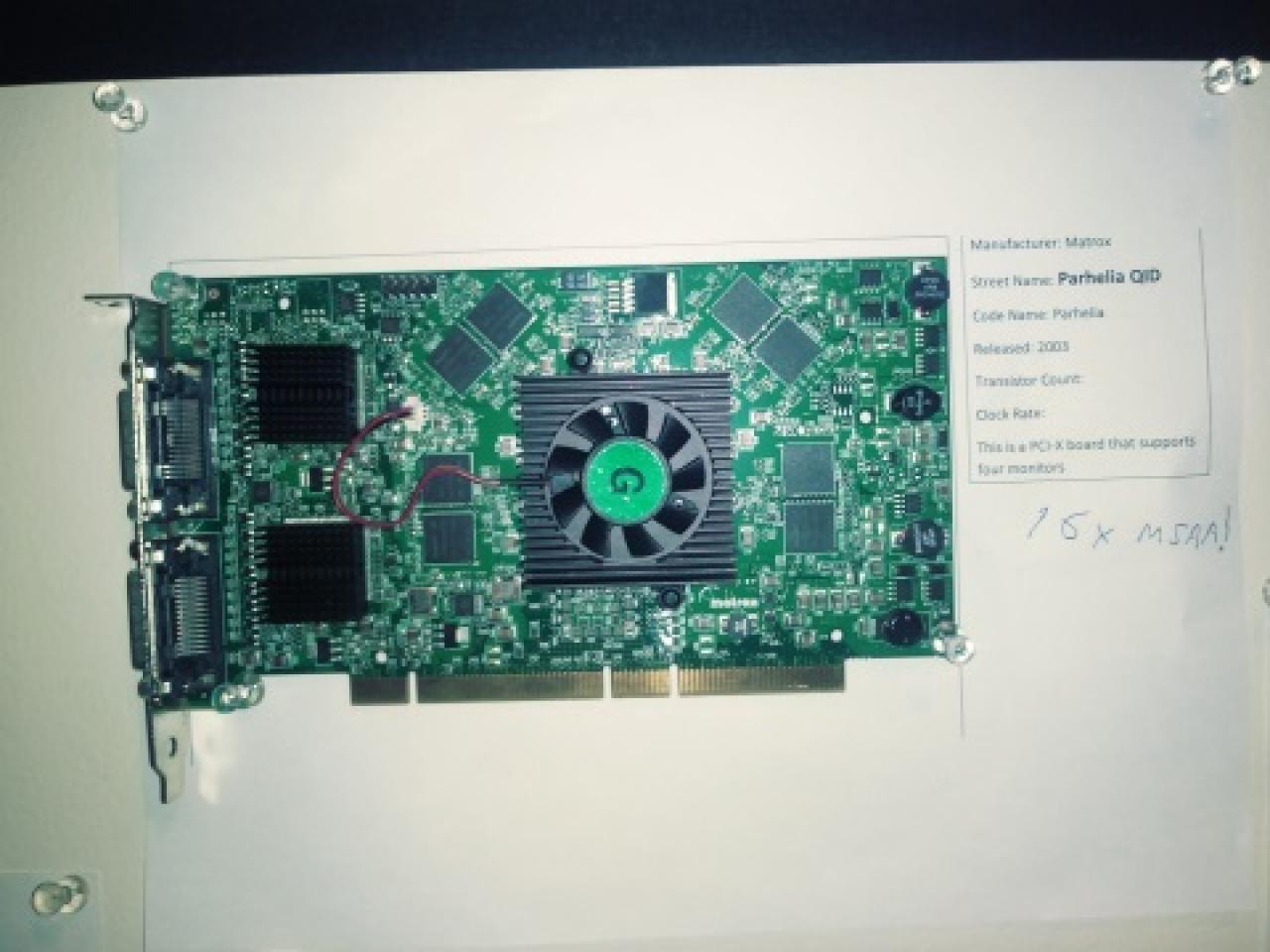 [09/01/2019] 402 GPUs an der Wand: Matrox Parhelia
