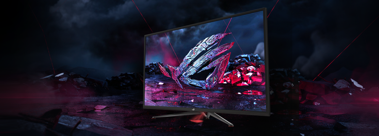 [07/01/2019] Der auf der CES 2019 erstmals vorgestellte High-End-Monitor von Asus, der ROG Strix XG438Q, steht kurz vor der Auslieferung. Der ROG Strix XG438Q bietet dank Displayport 1.4 Ultra HD mit einer Bildwiederholrate von bis zu 120 Hertz. Weitere Eckdaten sind ein VA-Panel samt Local-Dimming-Beleuchtung, Freesync 2 HDR und Display HDR 600.