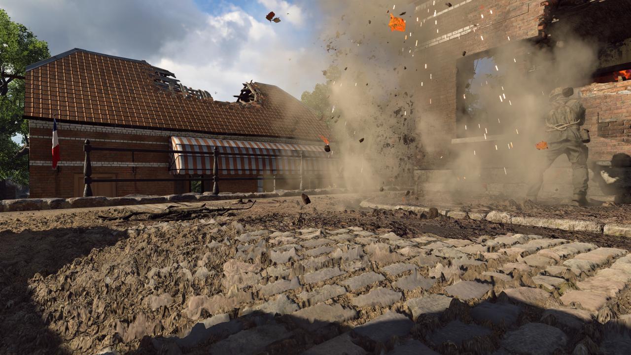 [17/01/2019] Battlefield 5 – Tessellation – Hier stimmt die Displacement-Map für die Tessellation nicht mit der Textur für die Pflastersteine überein.