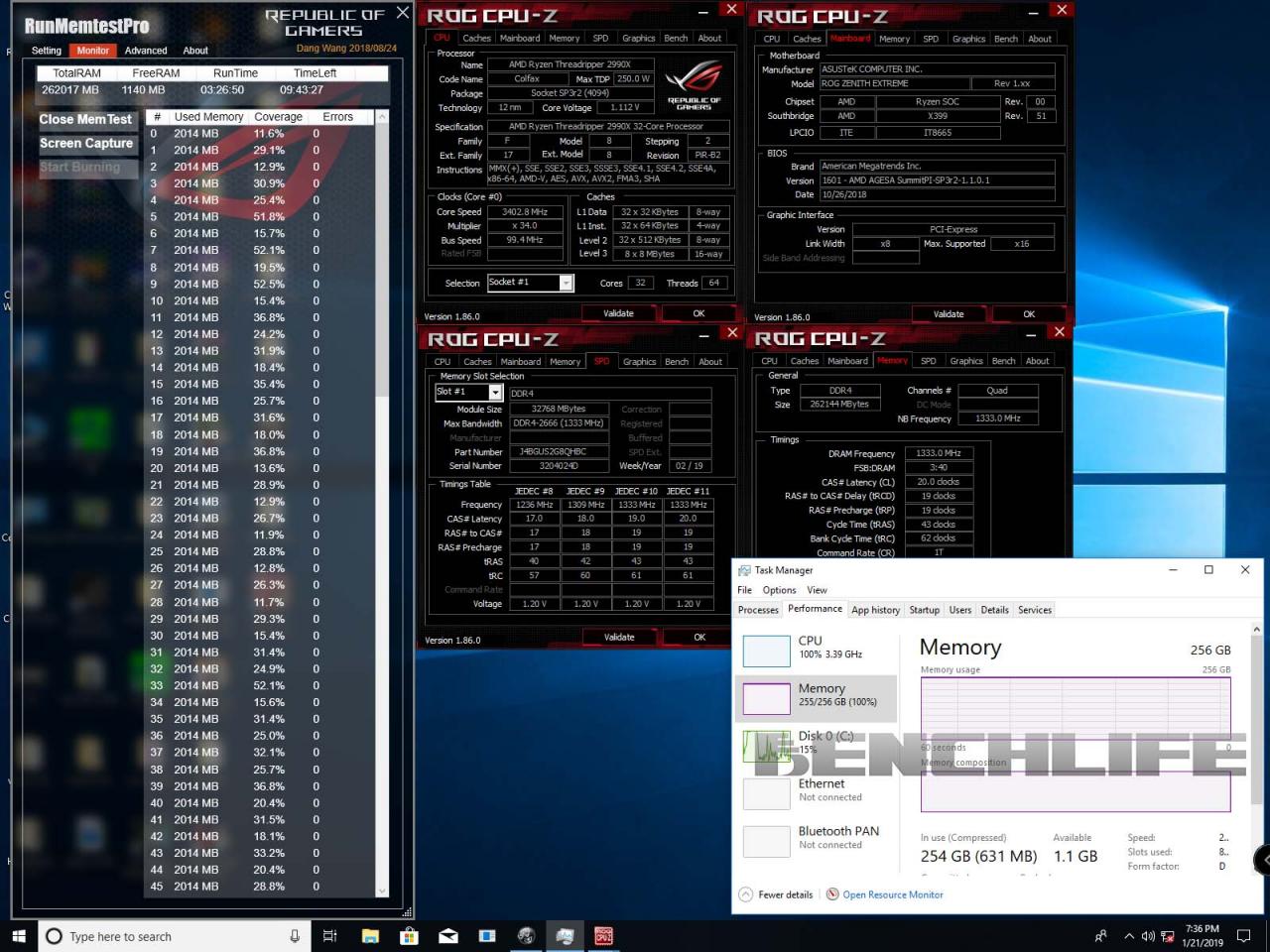 [22/01/2019] Asus ROG Zenith Extreme: Anscheinend Betrieb mit 256 GByte RAM möglich