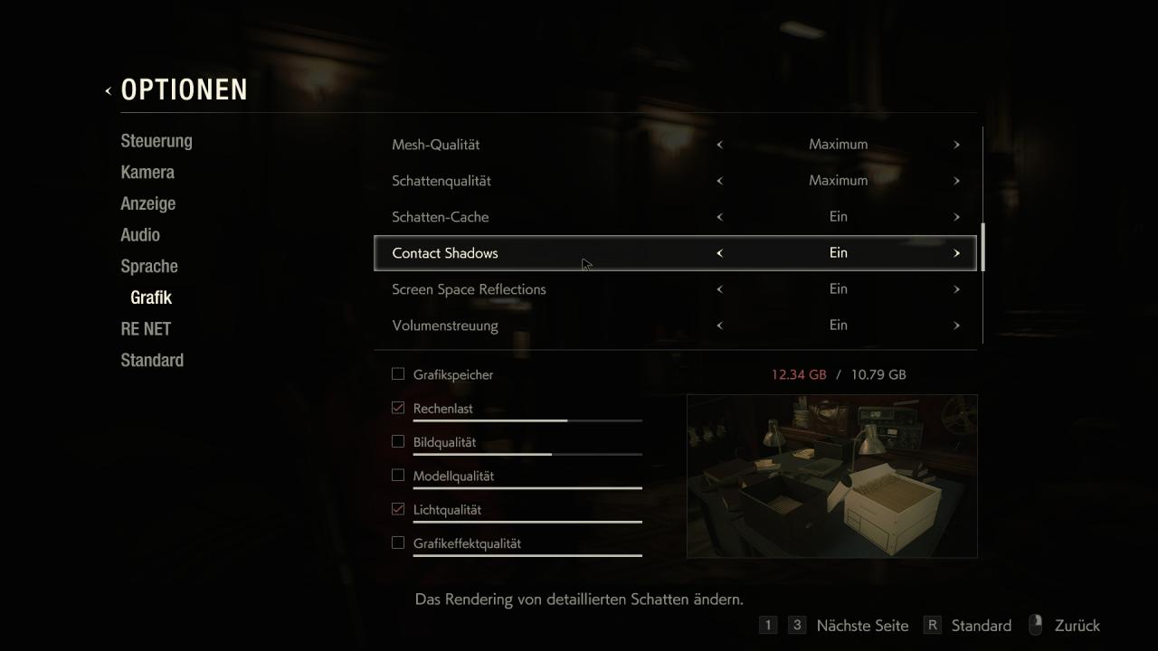 Resident Evil 2 - Grafikmenü (3)