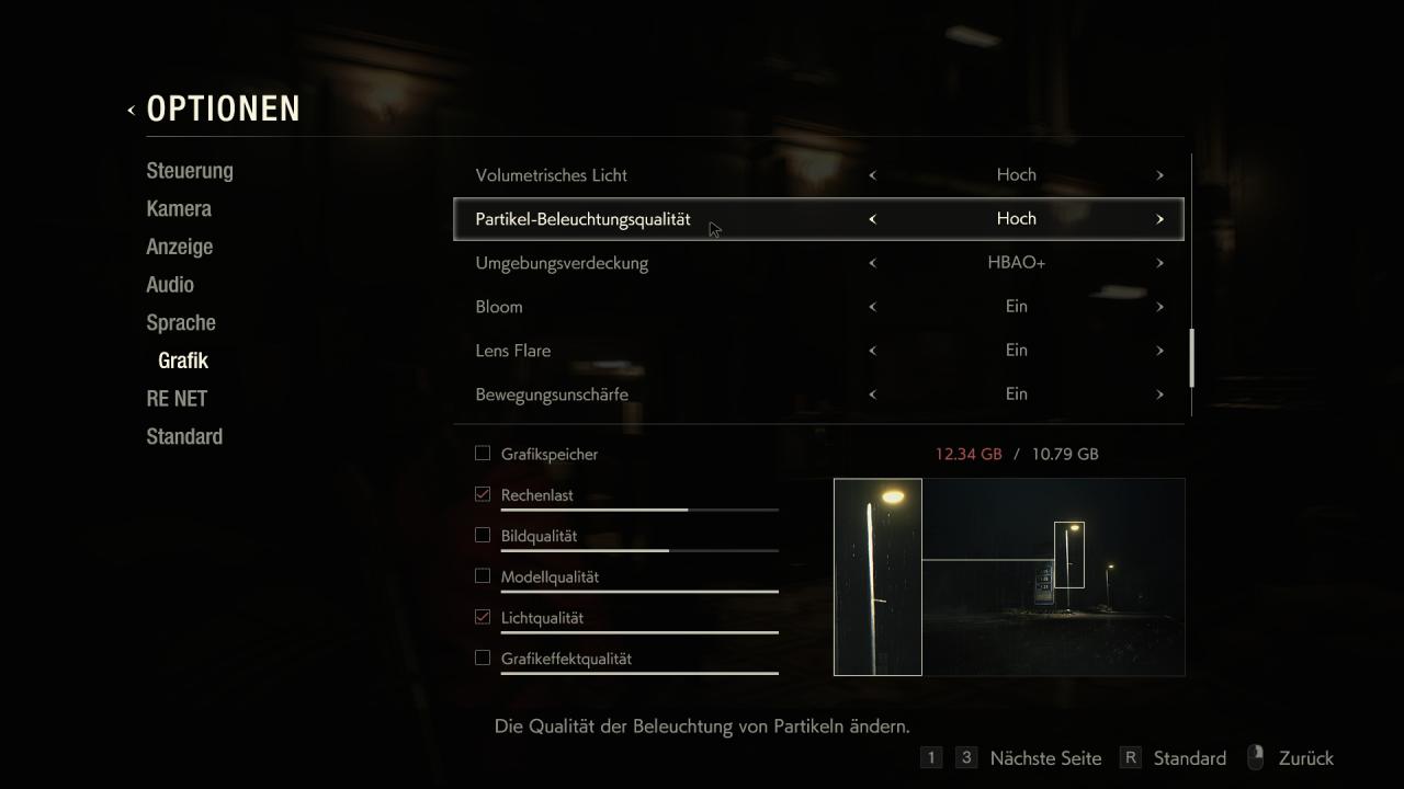 Resident Evil 2 - Grafikmenü (4)