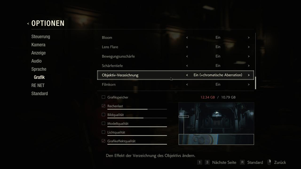 Resident Evil 2 - Grafikmenü (5)
