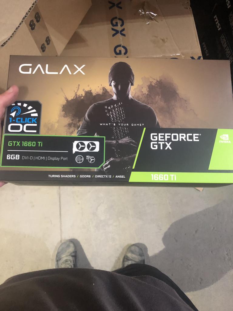 [11/02/2019] Verpackung einer Galax (KFA2) Geforce GTX 1660 Ti