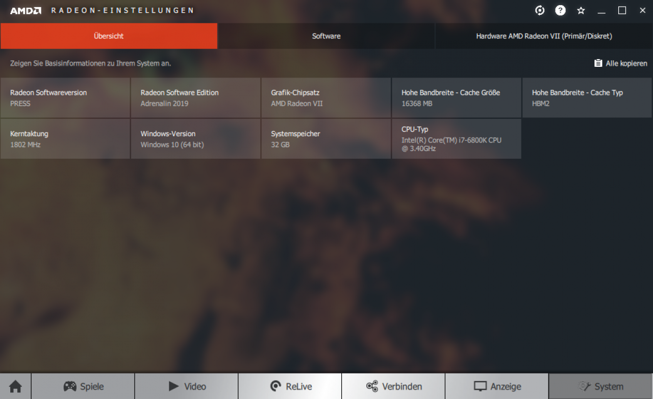 [01/02/2019] Radeon VII Radeon Software System Overview
