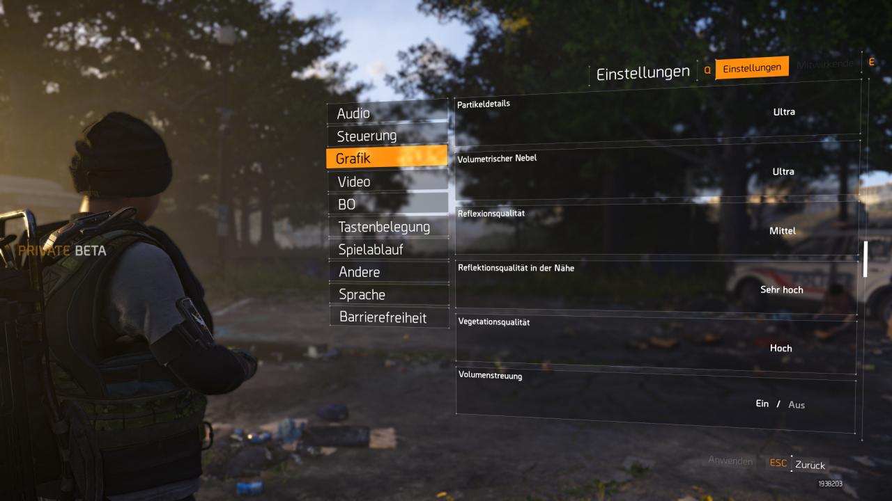 [12/02/2019] The Division 2 Beta - Grafikmenü (3)