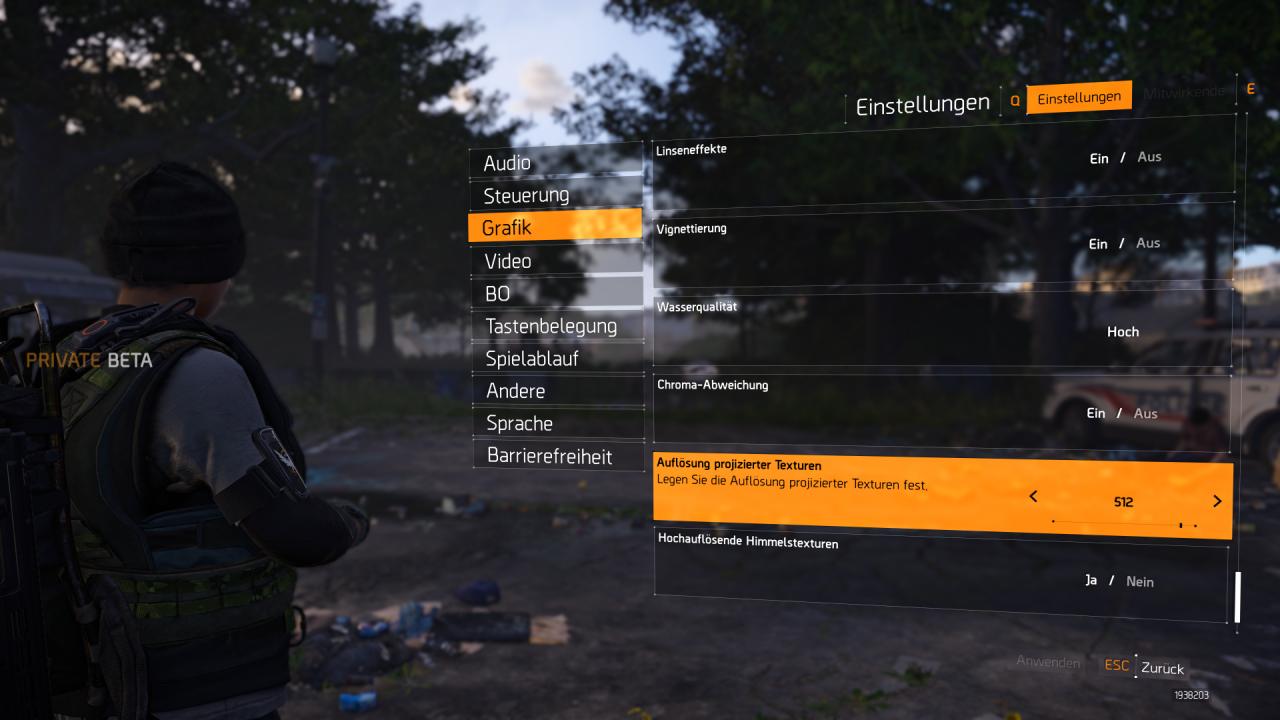 [12/02/2019] The Division 2 Beta - Grafikmenü (5)