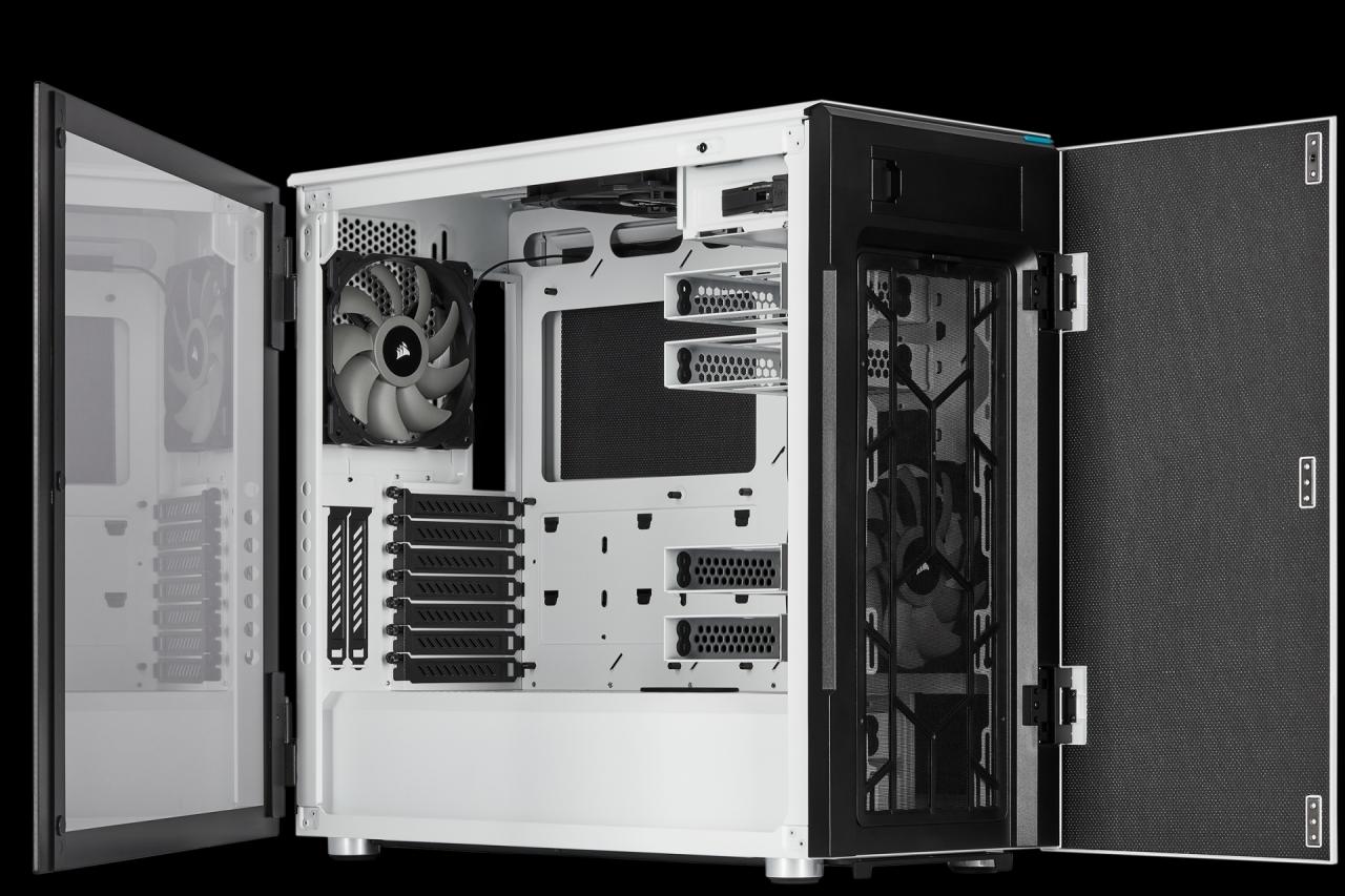 [12/03/2019] Corsair Carbide 678C: 5,25-Zoll-Schacht, Dämmung, Fronttür, Hartglas und USB 3.1 kombiniert (103)