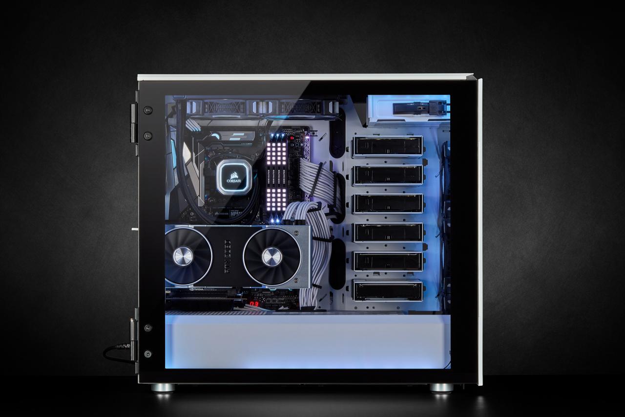 [12/03/2019] Corsair Carbide 678C: 5,25-Zoll-Schacht, Dämmung, Fronttür, Hartglas und USB 3.1 kombiniert (133)