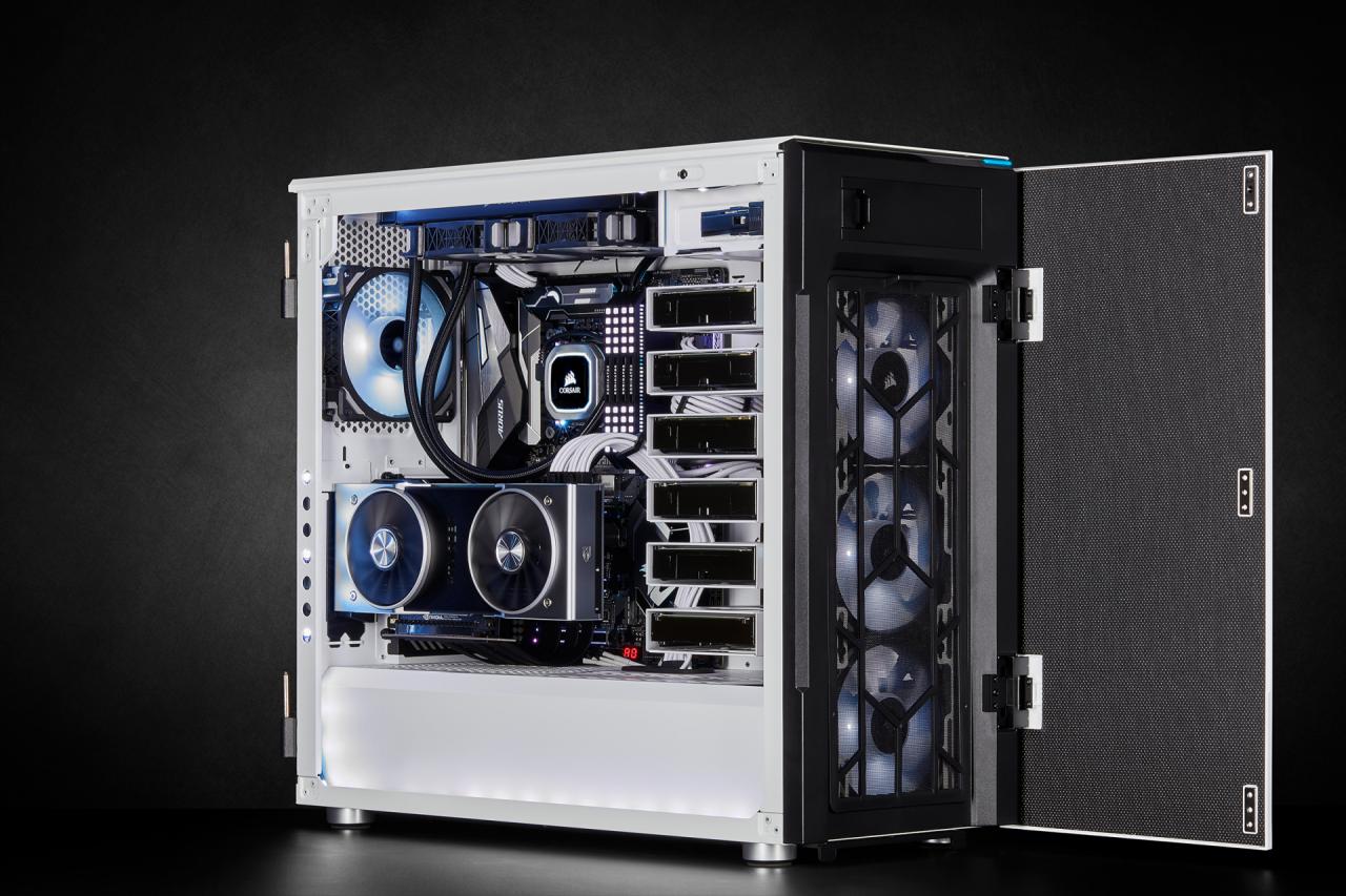 [12/03/2019] Corsair Carbide 678C: 5,25-Zoll-Schacht, Dämmung, Fronttür, Hartglas und USB 3.1 kombiniert (138)