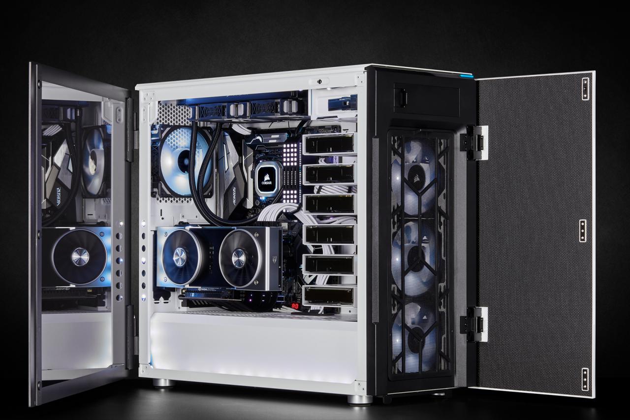 [12/03/2019] Corsair Carbide 678C: 5,25-Zoll-Schacht, Dämmung, Fronttür, Hartglas und USB 3.1 kombiniert (139)