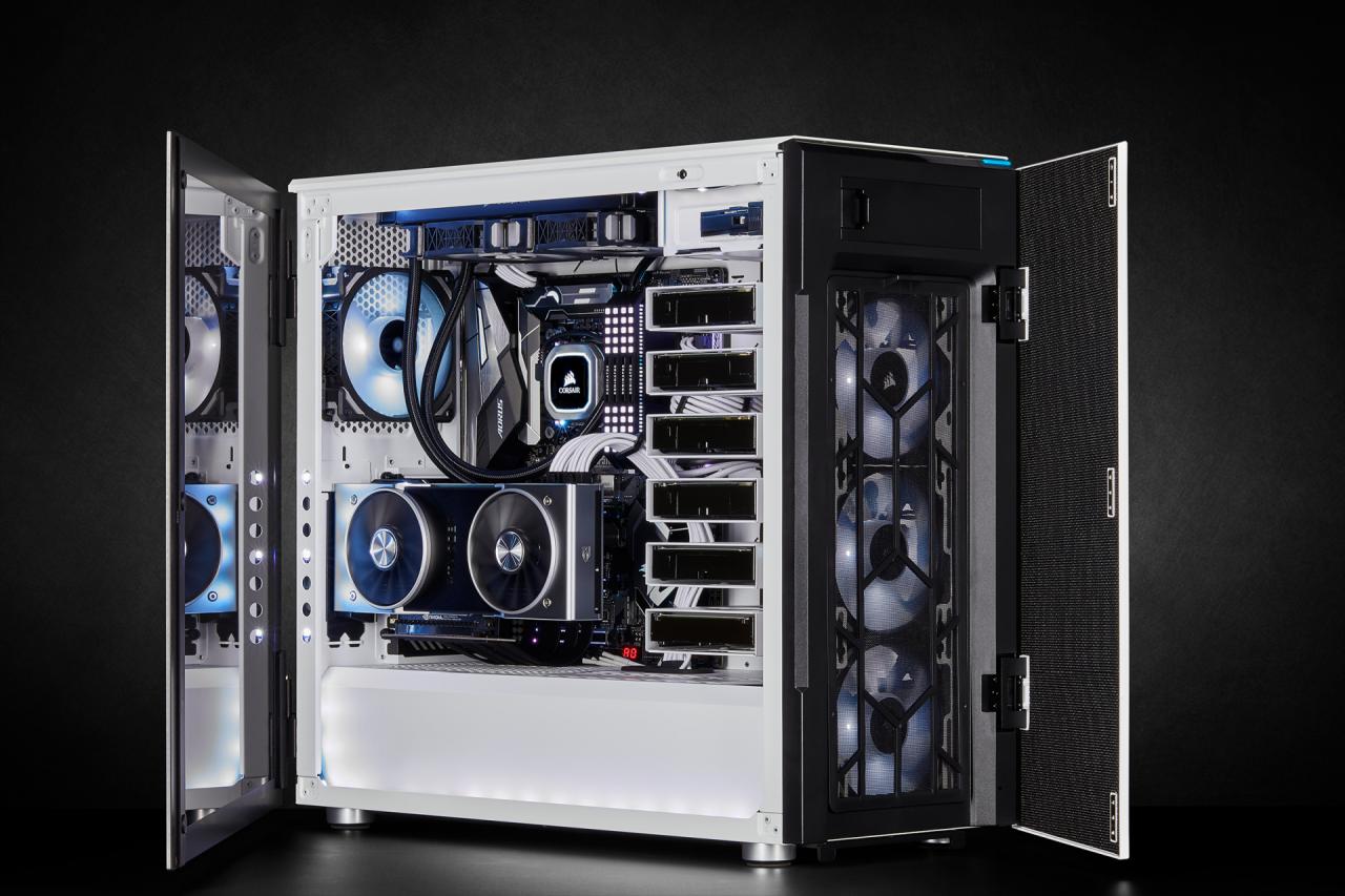 [12/03/2019] Corsair Carbide 678C: 5,25-Zoll-Schacht, Dämmung, Fronttür, Hartglas und USB 3.1 kombiniert (140)