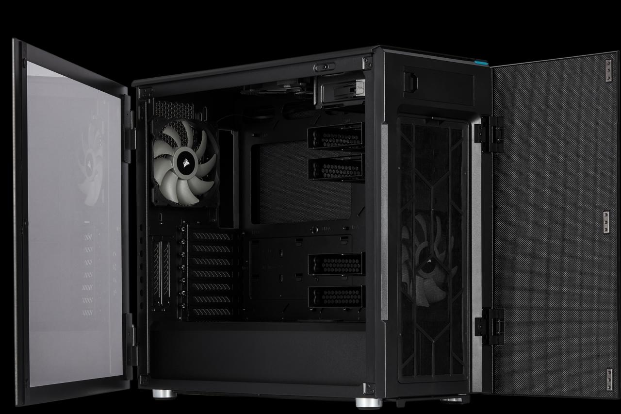 [12/03/2019] Corsair Carbide 678C: 5,25-Zoll-Schacht, Dämmung, Fronttür, Hartglas und USB 3.1 kombiniert (18)