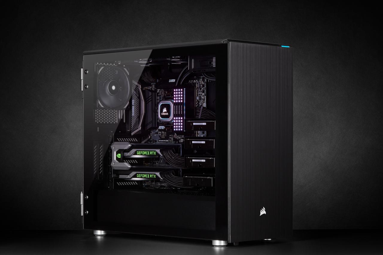 [12/03/2019] Corsair Carbide 678C: 5,25-Zoll-Schacht, Dämmung, Fronttür, Hartglas und USB 3.1 kombiniert (47)
