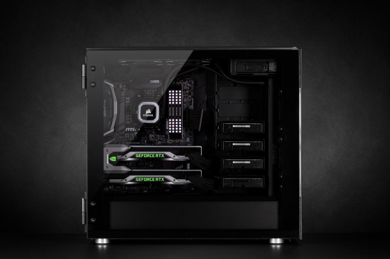 [12/03/2019] Corsair Carbide 678C: 5,25-Zoll-Schacht, Dämmung, Fronttür, Hartglas und USB 3.1 kombiniert (49)