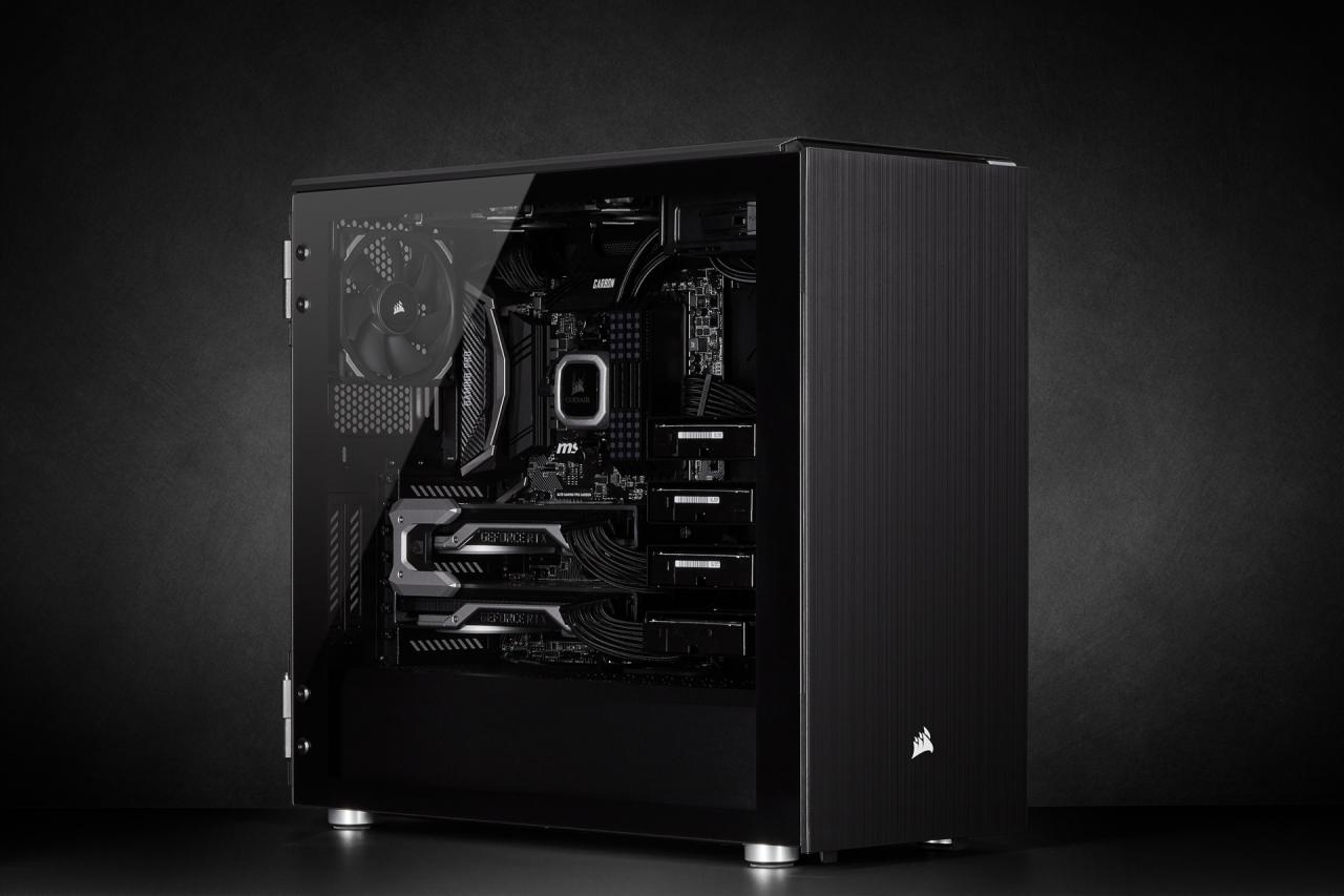 [12/03/2019] Corsair Carbide 678C: 5,25-Zoll-Schacht, Dämmung, Fronttür, Hartglas und USB 3.1 kombiniert (51)
