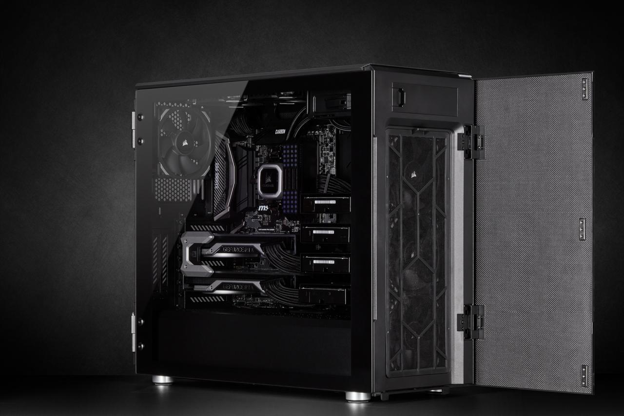 [12/03/2019] Corsair Carbide 678C: 5,25-Zoll-Schacht, Dämmung, Fronttür, Hartglas und USB 3.1 kombiniert (52)