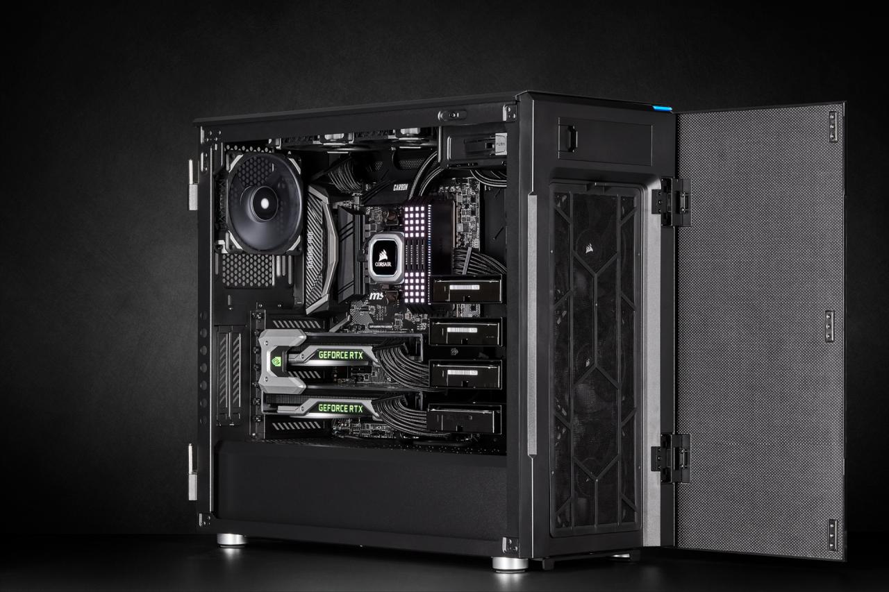 [12/03/2019] Corsair Carbide 678C: 5,25-Zoll-Schacht, Dämmung, Fronttür, Hartglas und USB 3.1 kombiniert (54)