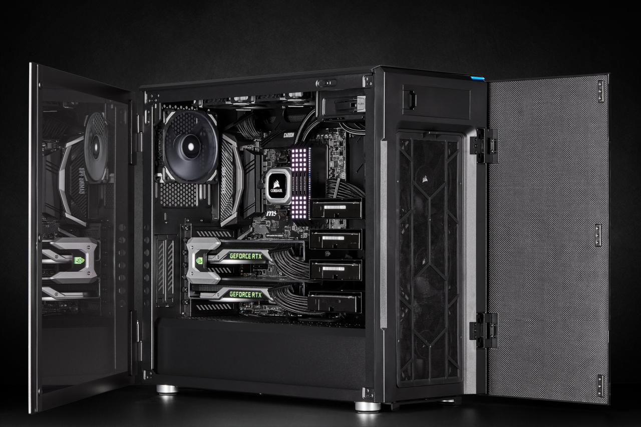 [12/03/2019] Corsair Carbide 678C: 5,25-Zoll-Schacht, Dämmung, Fronttür, Hartglas und USB 3.1 kombiniert (55)