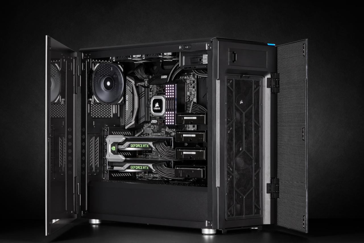 [12/03/2019] Corsair Carbide 678C: 5,25-Zoll-Schacht, Dämmung, Fronttür, Hartglas und USB 3.1 kombiniert (56)