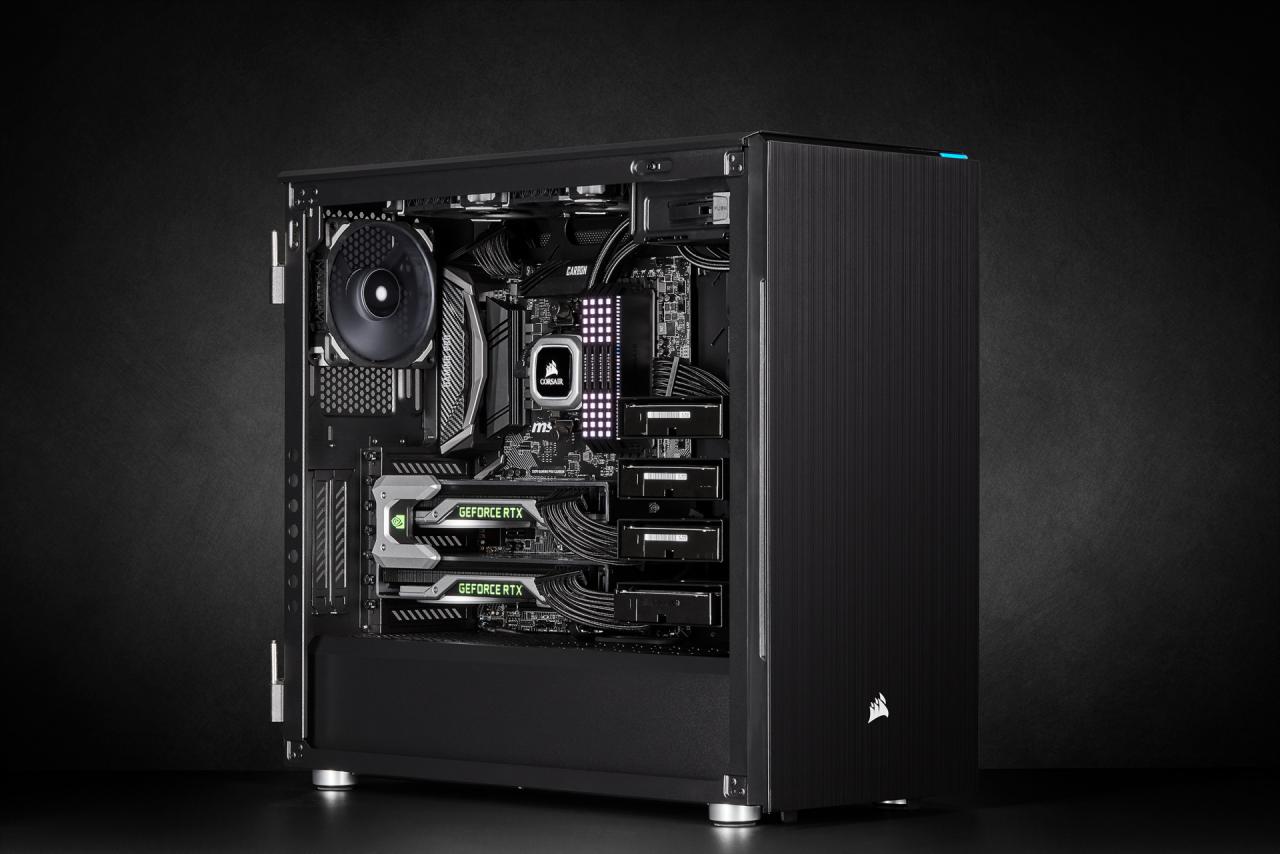 [12/03/2019] Corsair Carbide 678C: 5,25-Zoll-Schacht, Dämmung, Fronttür, Hartglas und USB 3.1 kombiniert (57)