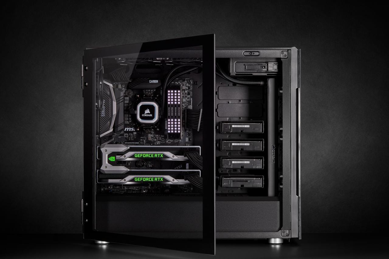 [12/03/2019] Corsair Carbide 678C: 5,25-Zoll-Schacht, Dämmung, Fronttür, Hartglas und USB 3.1 kombiniert (60)