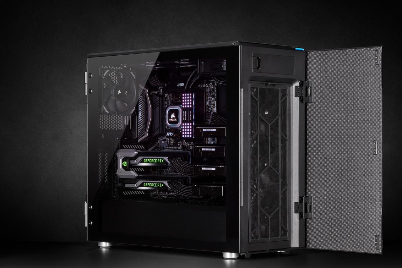 [12/03/2019] Corsair Carbide 678C: 5,25-Zoll-Schacht, Dämmung, Fronttür, Hartglas und USB 3.1 kombiniert (61)
