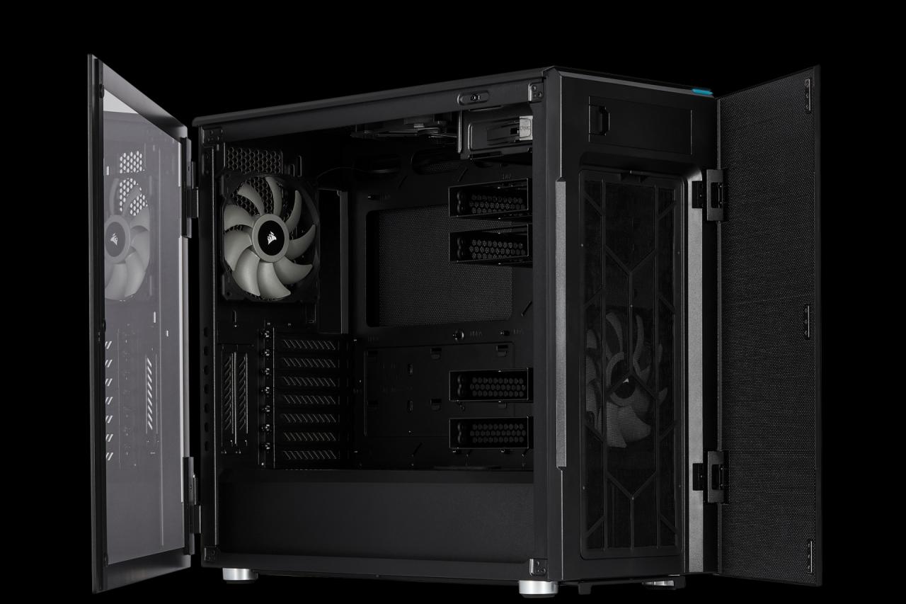 [12/03/2019] Corsair Carbide 678C: 5,25-Zoll-Schacht, Dämmung, Fronttür, Hartglas und USB 3.1 kombiniert (9)