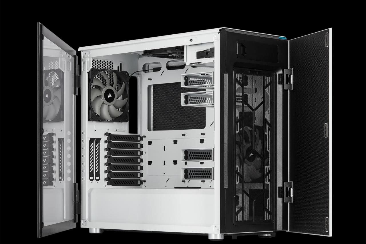 [12/03/2019] Corsair Carbide 678C: 5,25-Zoll-Schacht, Dämmung, Fronttür, Hartglas und USB 3.1 kombiniert (94)