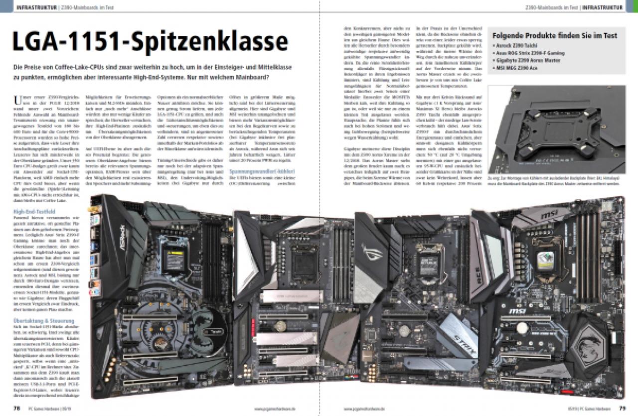 [27/03/2019] Z390-Mainboards im Test