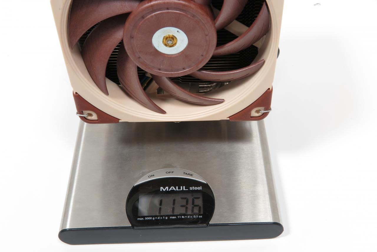[28/03/2019] Noctua NH-U12A: 1.150 g – das ist mehr als beim größten 140-mm-Kühler Le Grand Macho RT und auf Augenhöhe mit dem Dual-Tower Dark Rock Pro 4.