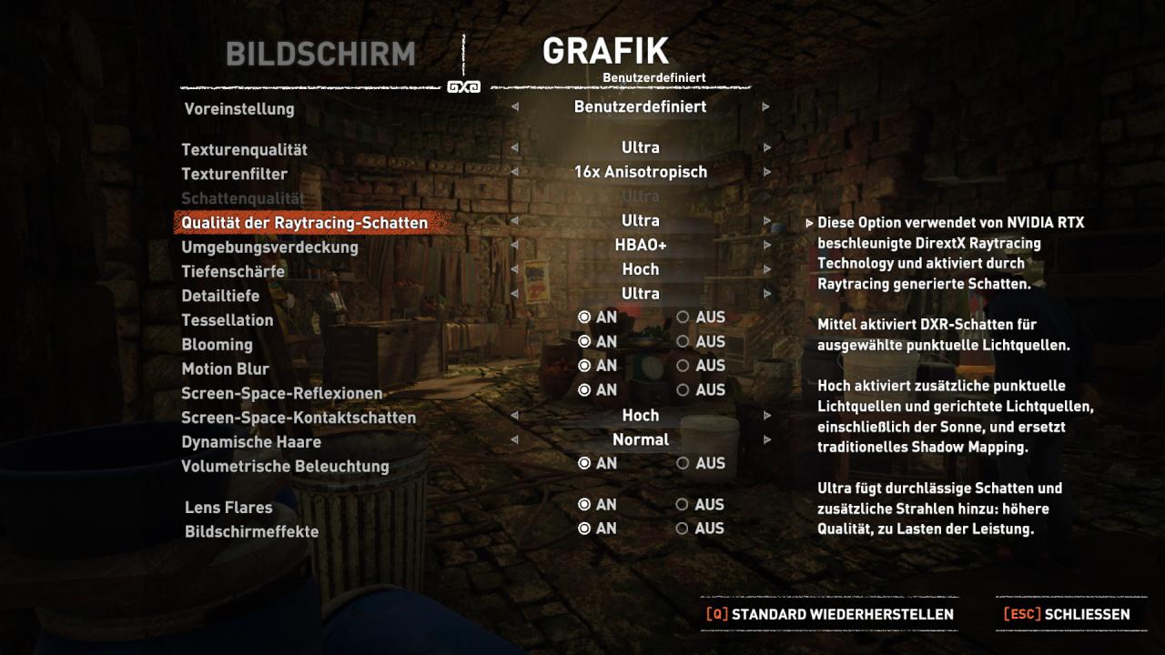 [27/03/2019] Shadow of the Tomb Raider RTX Patch RTX Ultra im Menue