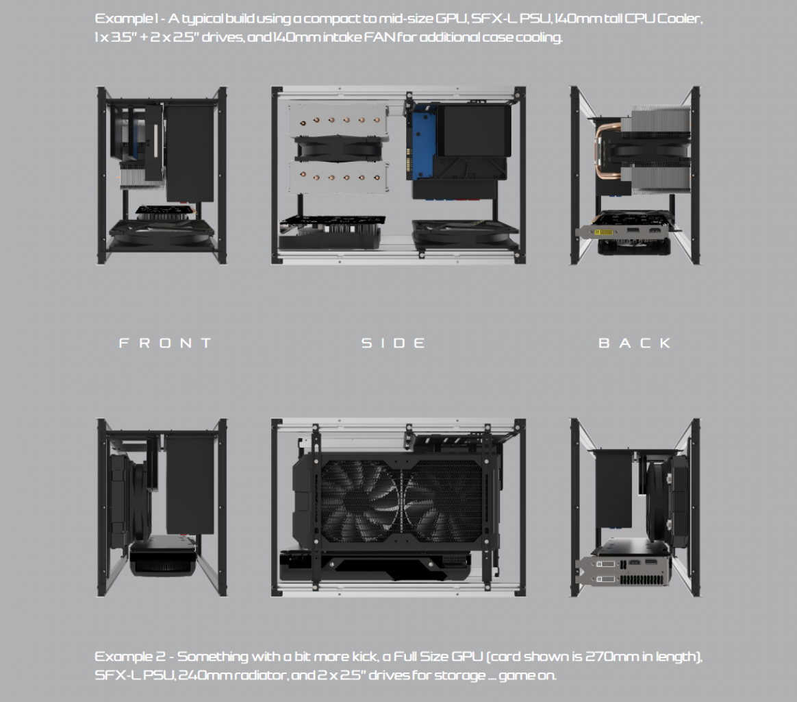 [25/03/2019] Streacom DA2: Mini-ITX-Gehäuse mit verstellbaren Querstreben für hohe Flexibilität (12)