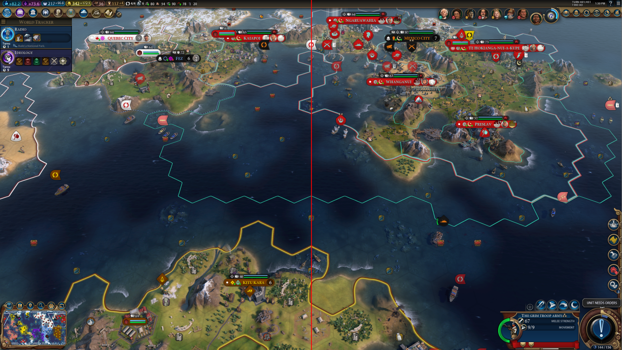 [19/03/2019] Variable Rate Shading in Civilization 6: Tier 2 (links aus, rechts an)
