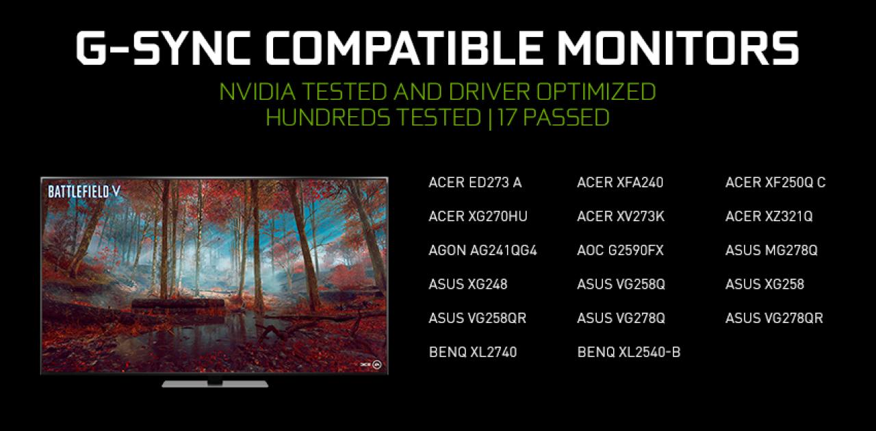 [21/03/2019] G-Sync Compatible: Nvidia erweitert Liste getesteter und optimierter Monitore (2)