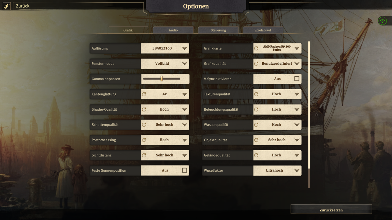 Anno 1800 auf Radeon R9 280X nur DirectX 11