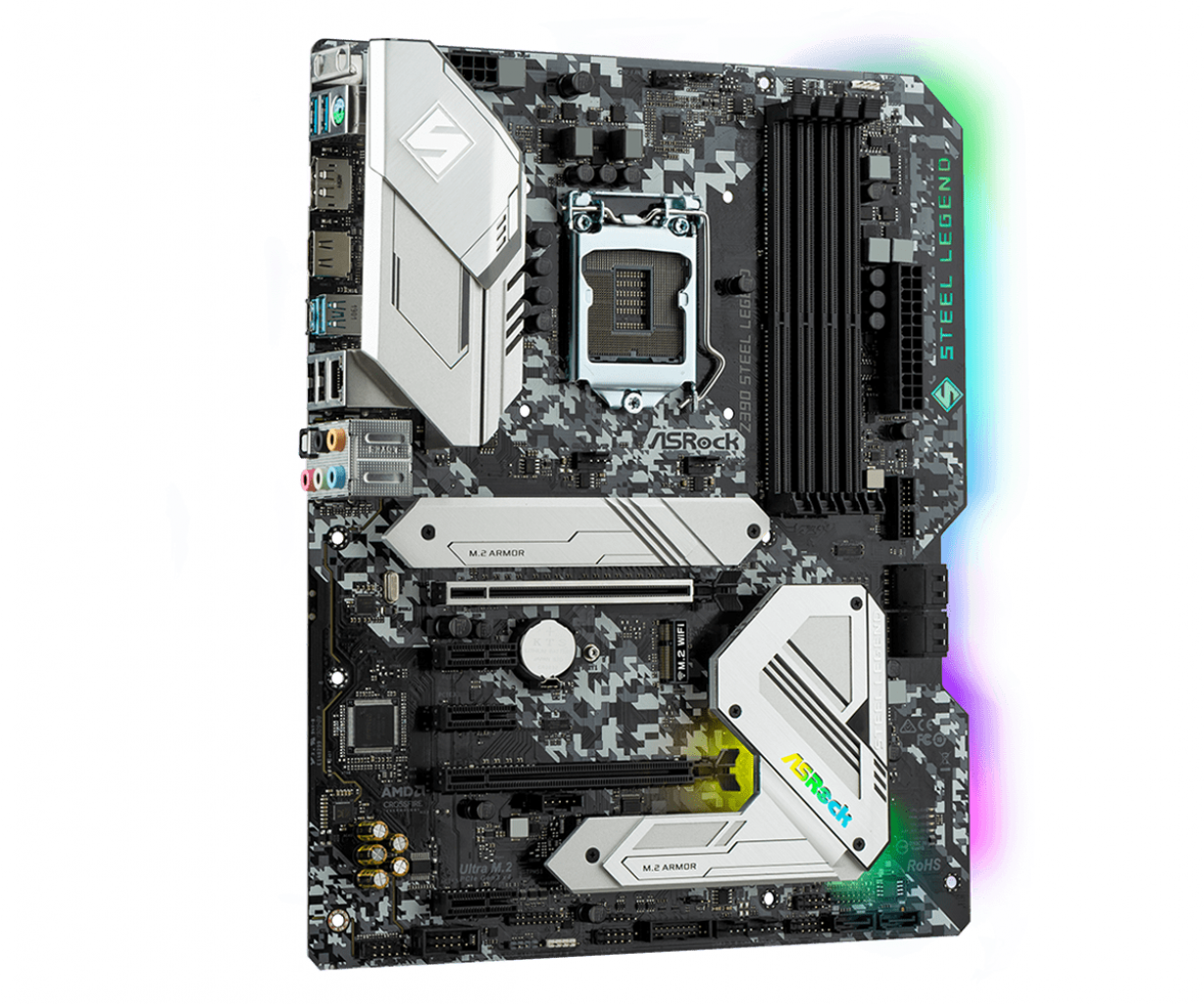 [12/04/2019] Asrock Z390 Steel Legend: Große Kühlkörper und Camouflage-Design für Intels Oberklasse (3)