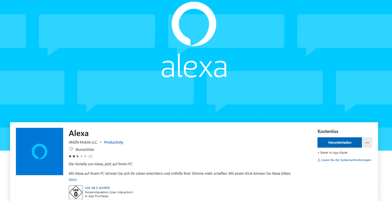 [07/05/2019] Windows 10: Amazons Alexa-App kann nun Sprachsteuerung wie bei Echo-Geräten