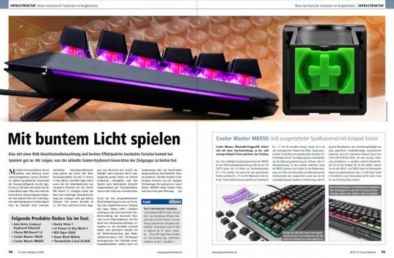 [02/05/2019] PC Games Hardware Ausgabe 06/2019 #224: Test: 9 × mechanische Tastaturen