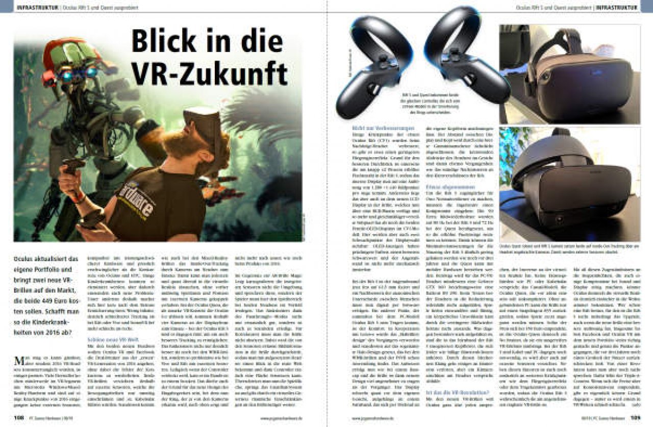 [02/05/2019] PC Games Hardware Ausgabe 06/2019 #224:&nbsp;Praxis: Oculus Rift S & Quest ausprobiert