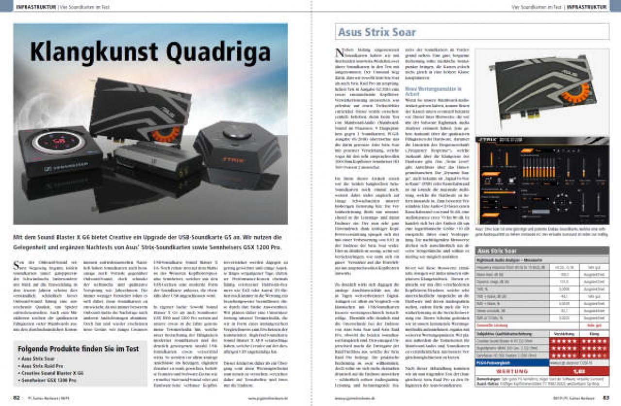 [02/05/2019] PC Games Hardware Ausgabe 06/2019 #224:&nbsp;Test: 4 × Soundkarten