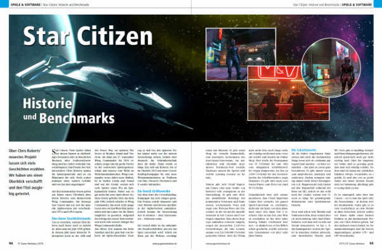 [27/05/2019] PCGH Ausgabe #225 07/2019:&nbsp; Praxis: Star Citizen – Historie & Benchmarks