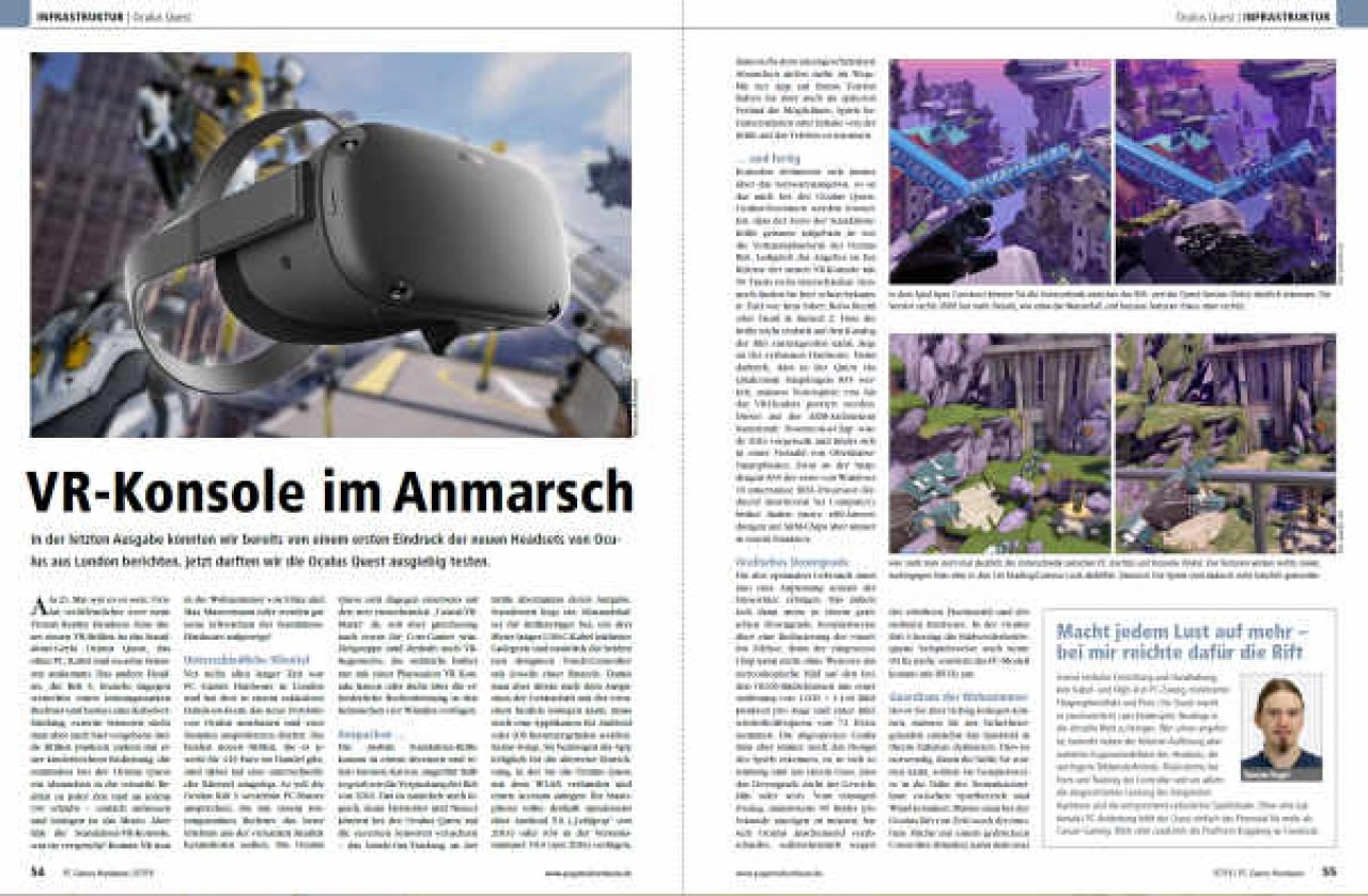 [27/05/2019] PCGH Ausgabe #225 07/2019:&nbsp; Test: Oculus Quest