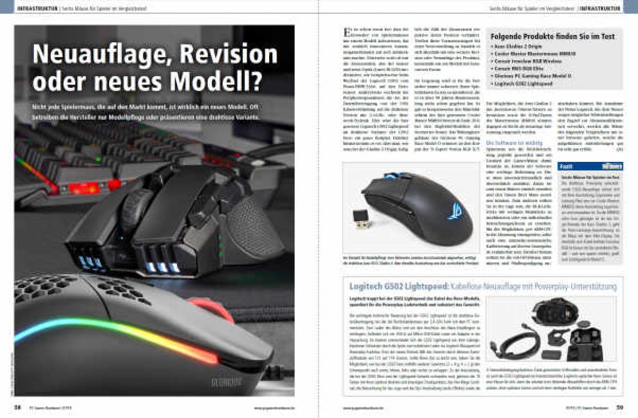 [27/05/2019] PCGH Ausgabe #225 07/2019:&nbsp; Test: 6 × Gaming-Mäuse